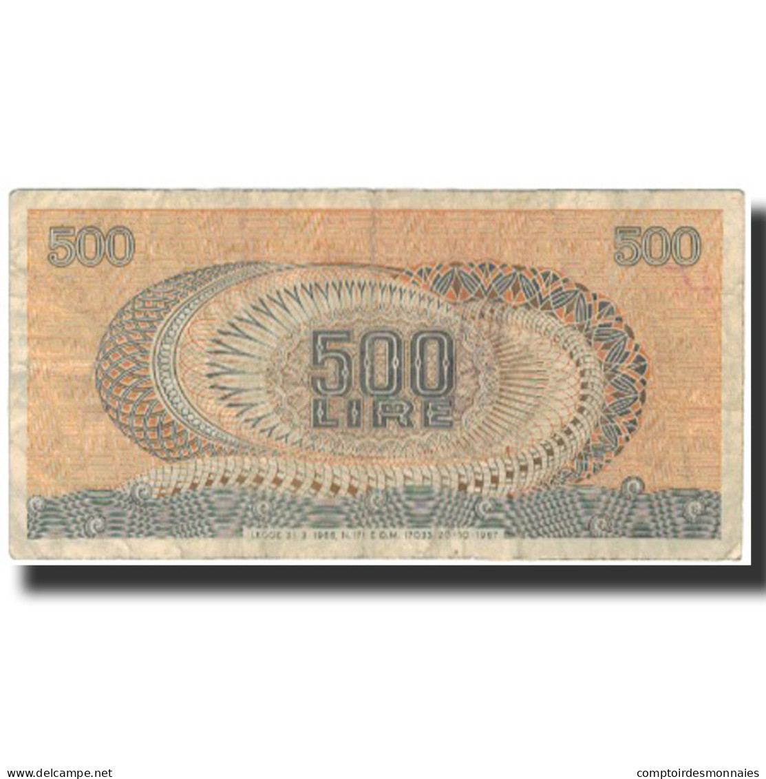 Billet, Italie, 500 Lire, 1967-10-20, KM:93a, B - 500 Lire