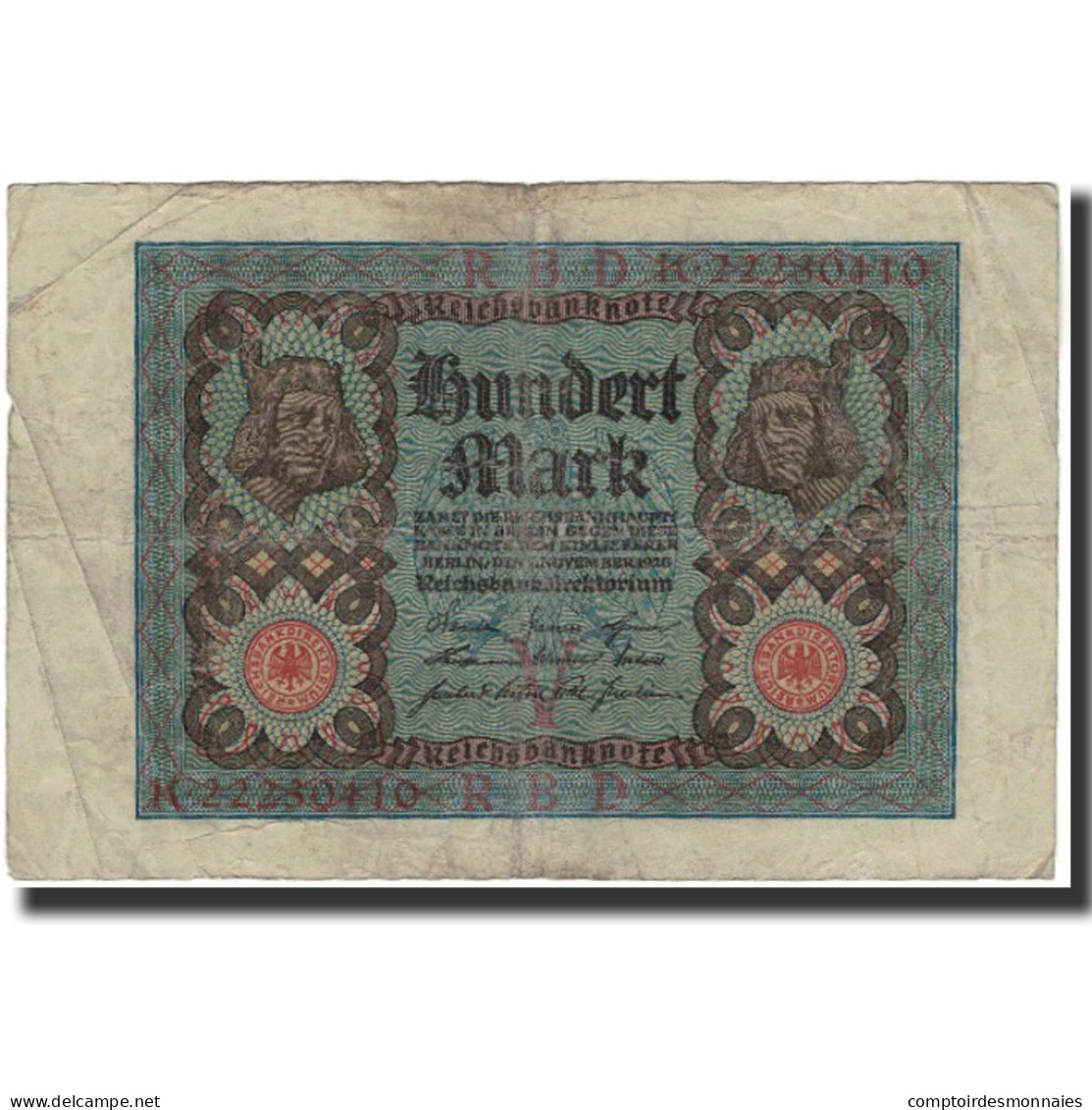 Billet, Allemagne, 100 Mark, 1920-11-01, KM:69b, TB - 100 Mark