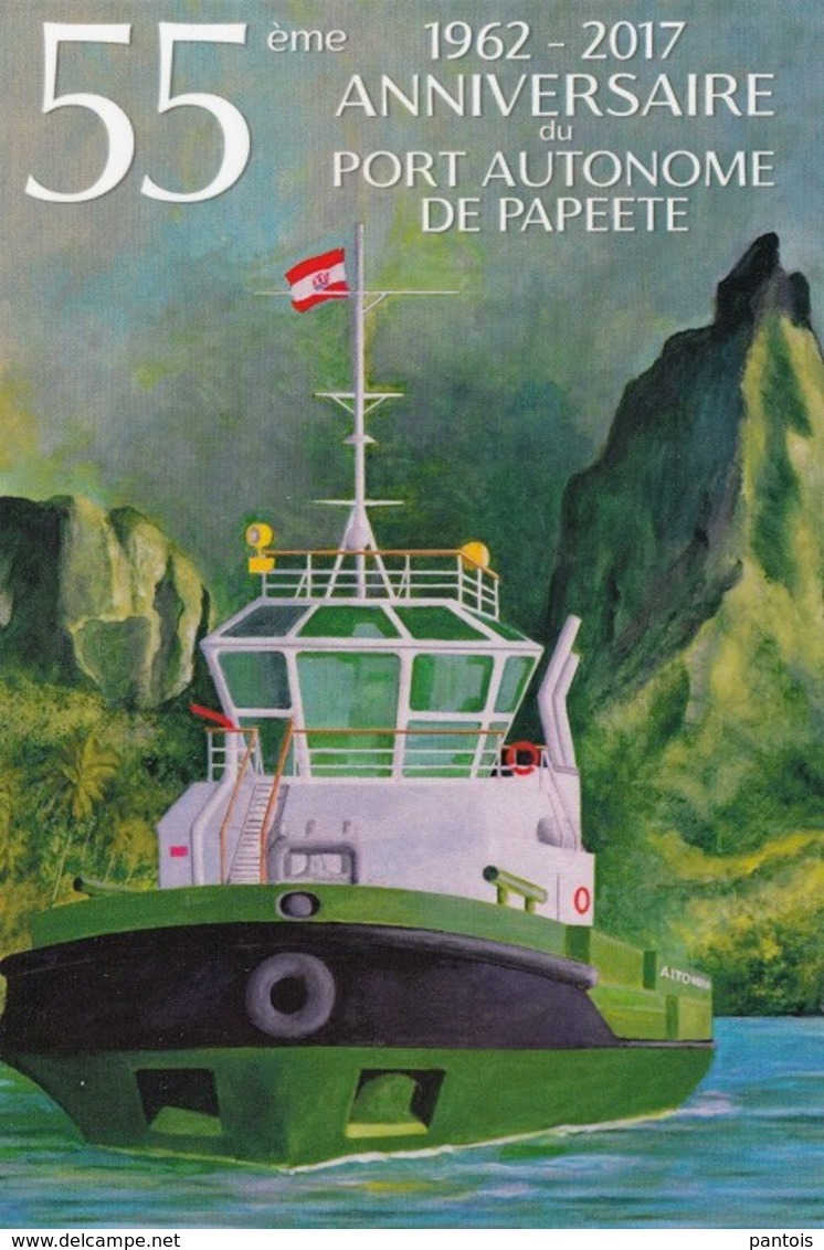 CP Anniversaire Du Port De Papeete ** - Prêt-à-poster