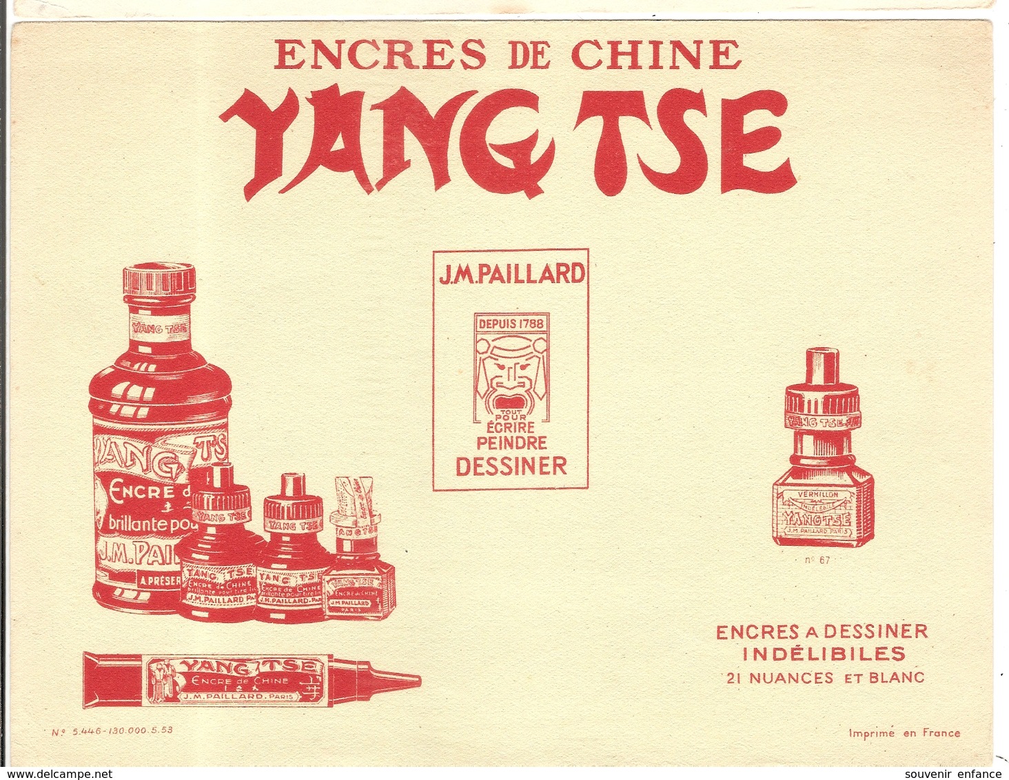 1 buvard encre de Chine YANG TSE