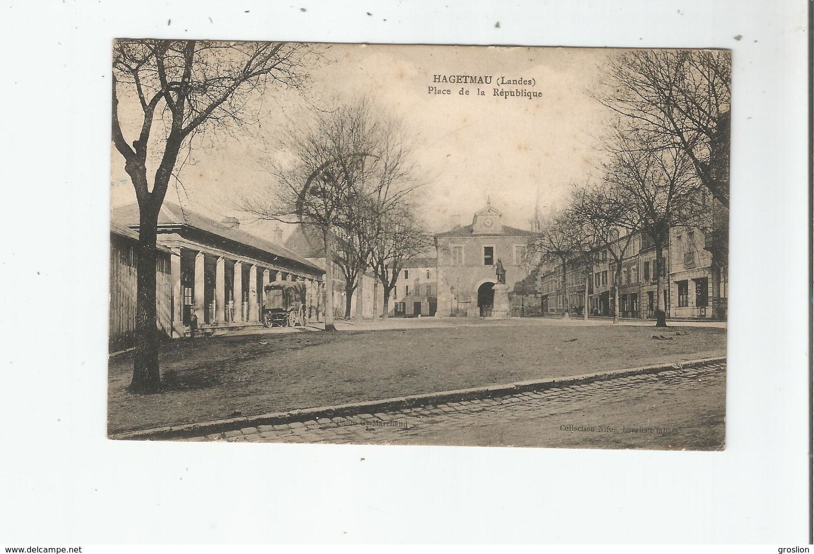 HAGETMAU (LANDES) PLACE DE LA REPUBLIQUE 1924 - Hagetmau