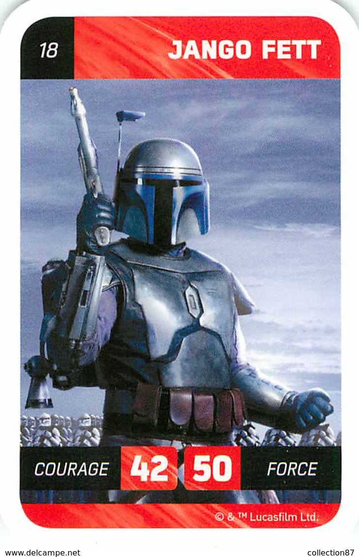 N° 18 JANGO FETT < CARTE STAR WARS LECLERC 2018 - Star Wars