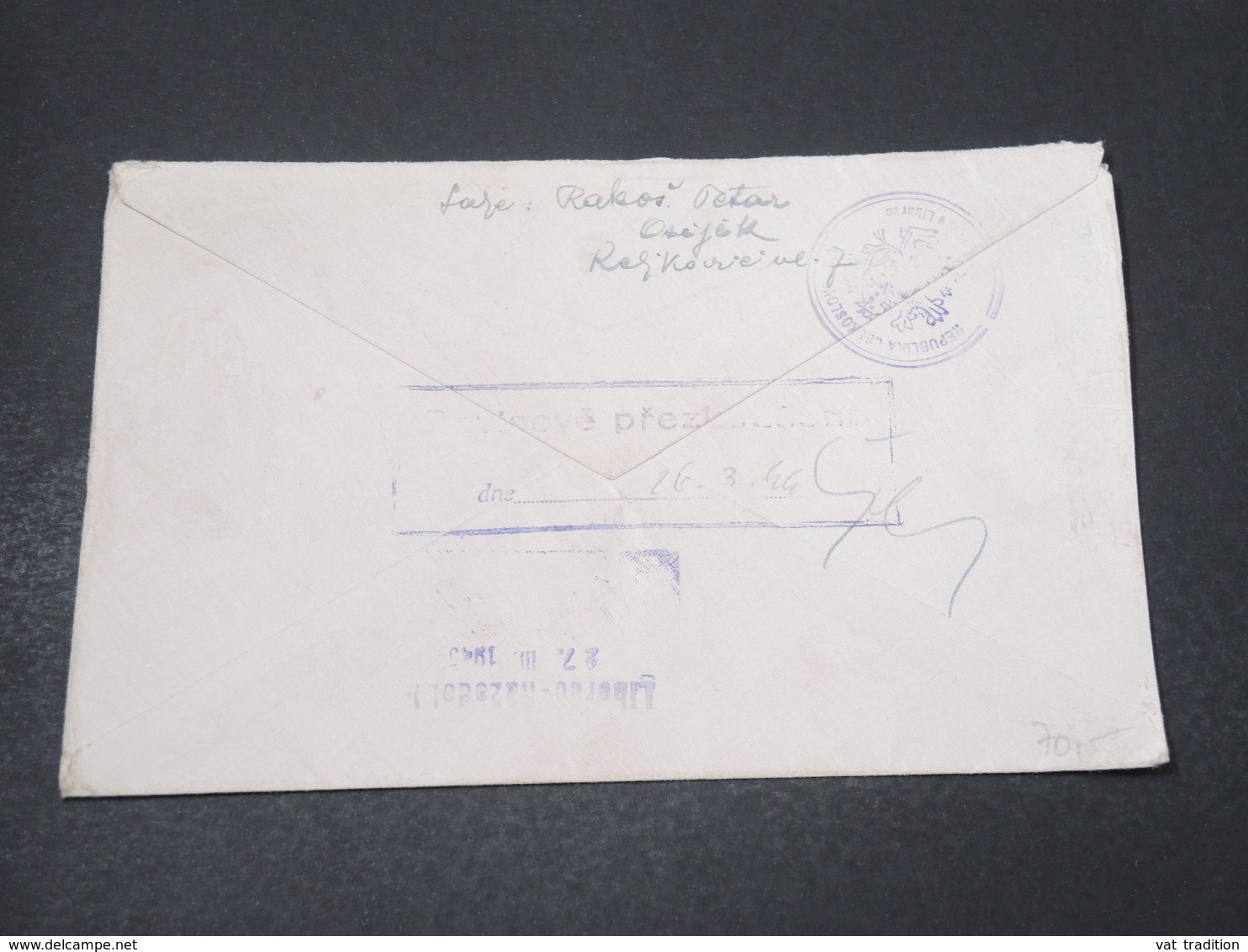 YOUGOSLAVIE - Enveloppe En Recommandé De Osiek En 1945 , Affranchissement Plaisant - L 17241 - Covers & Documents