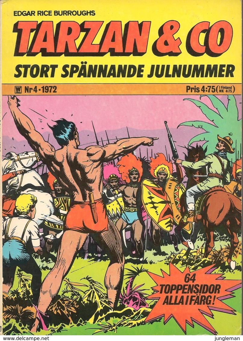 Tarzan & Co N° 4 - (In Swedish) Williams Förlags - 1972 - Burne Hogarth & Bob Lubbers - BE - Skandinavische Sprachen