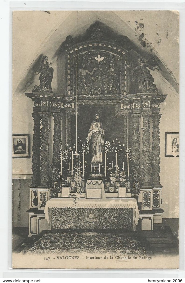 Manche - 50 - Valognes Intérieur De La Chapelle Du Refuge 1916 - Valognes