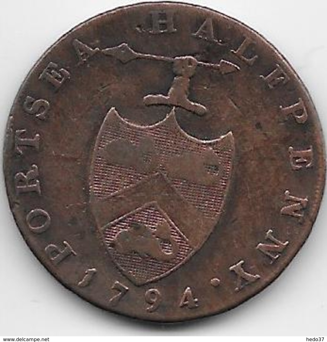 Grande Bretagne - 1/2 Penny - 1794 - Autres & Non Classés