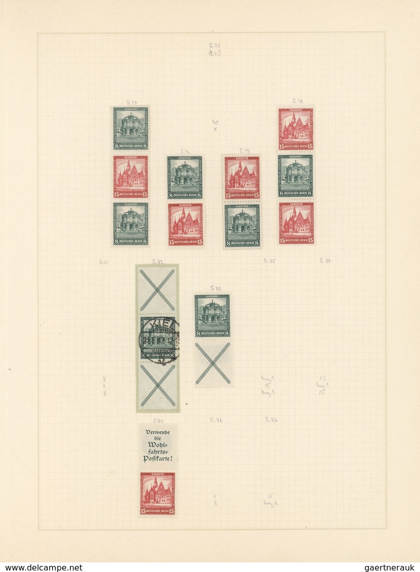 31069 Deutschland: 1911/1960, Mehrheitlich Ungebrauchte Sammlung Zusammendruck-Kombinationen Und Rollenmar - Sammlungen