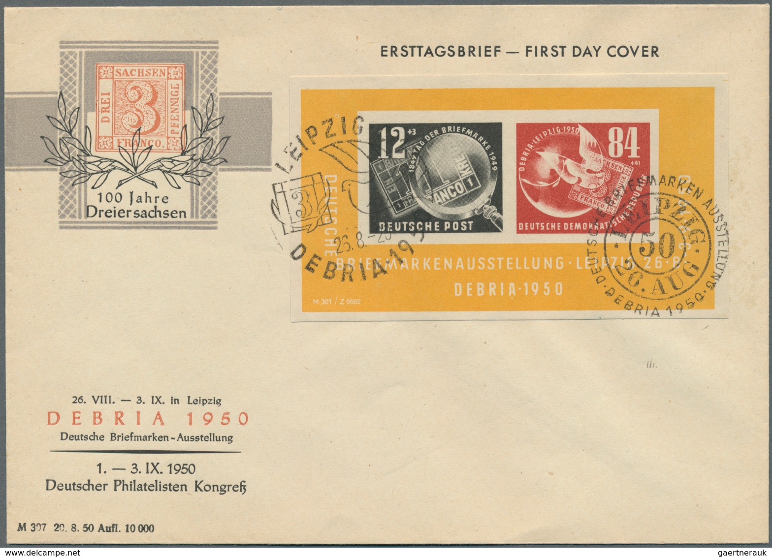 32340 DDR: 1950/1952. Lot Mit 11 Versch. FDC, Dabei DEBRIA-Block, Gottwald (302), Persönlichkeiten (311/14 - Sonstige & Ohne Zuordnung