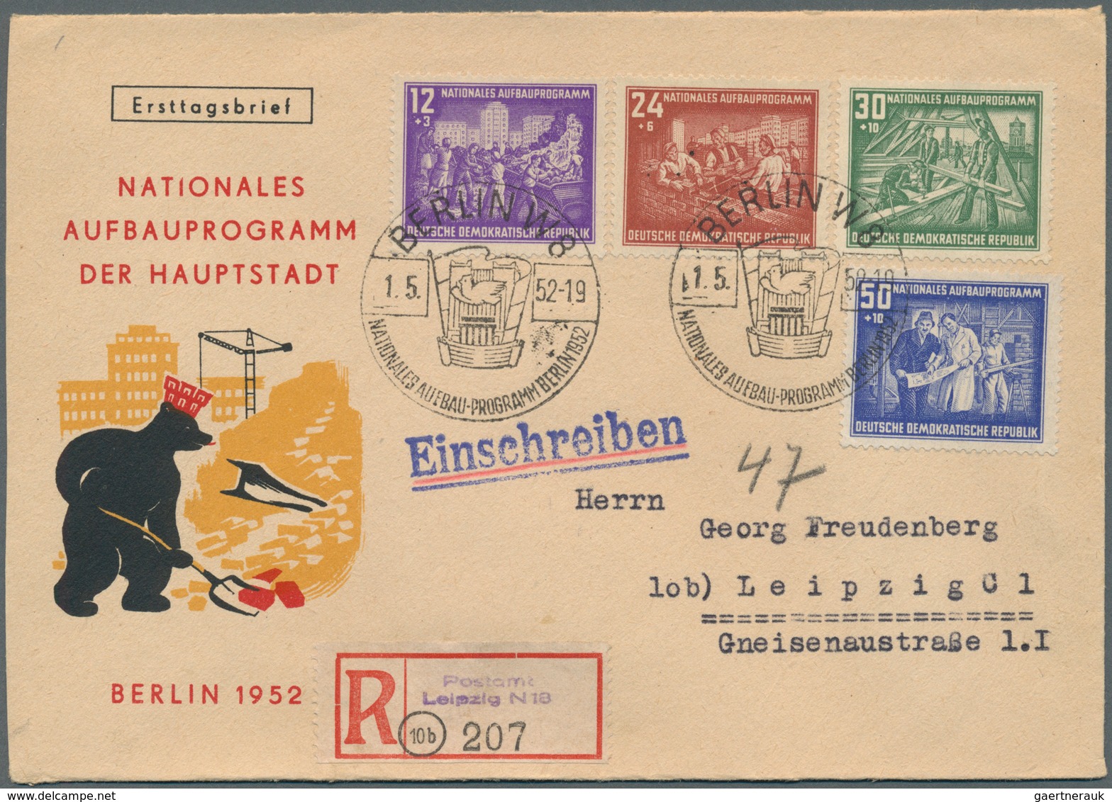 32340 DDR: 1950/1952. Lot Mit 11 Versch. FDC, Dabei DEBRIA-Block, Gottwald (302), Persönlichkeiten (311/14 - Sonstige & Ohne Zuordnung