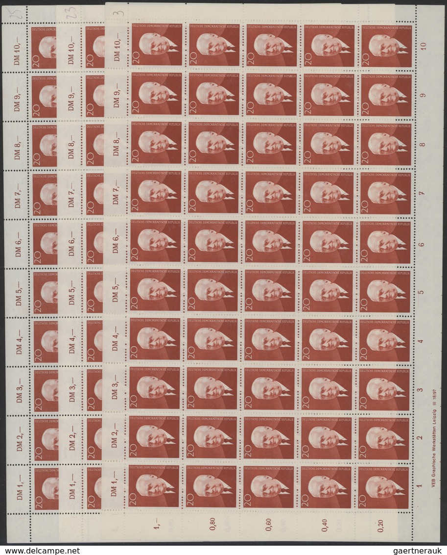 32342 DDR: 1950/61, Engros-Partie Besserer Marken Bzw. Varianten, Dabei Halber Bogen 448 B XI, Ein Angetre - Sonstige & Ohne Zuordnung