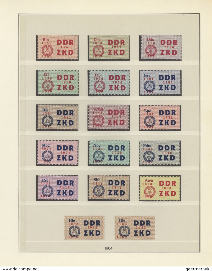 32354 DDR: 1956/64, Dienstmarken-Spezialsammlung A-D Mit Etlichen Guten Stücken Wie Laufkontrollzettel, Bi - Sonstige & Ohne Zuordnung