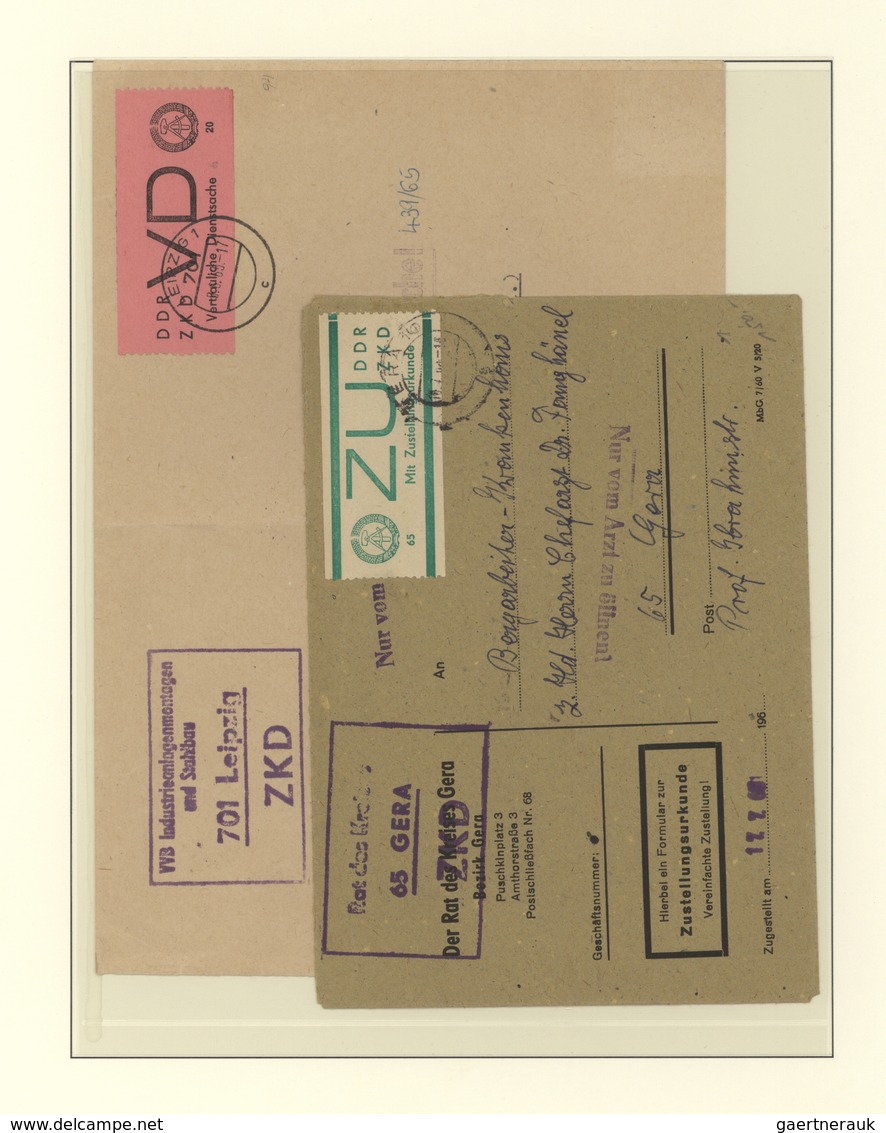 32354 DDR: 1956/64, Dienstmarken-Spezialsammlung A-D Mit Etlichen Guten Stücken Wie Laufkontrollzettel, Bi - Sonstige & Ohne Zuordnung
