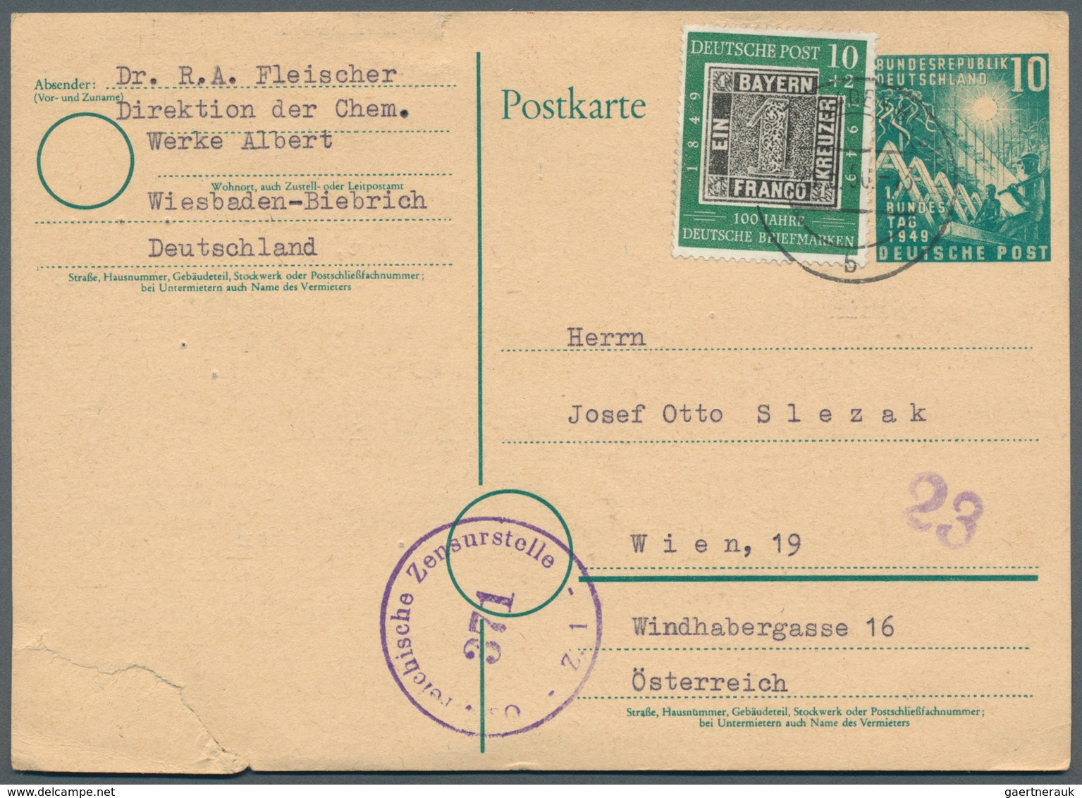 32726 Bundesrepublik Deutschland: 1950/1970 (ca.), Vielseitiger Bestand Von Ca. 830 Briefen/Karten Mit Dek - Sonstige & Ohne Zuordnung