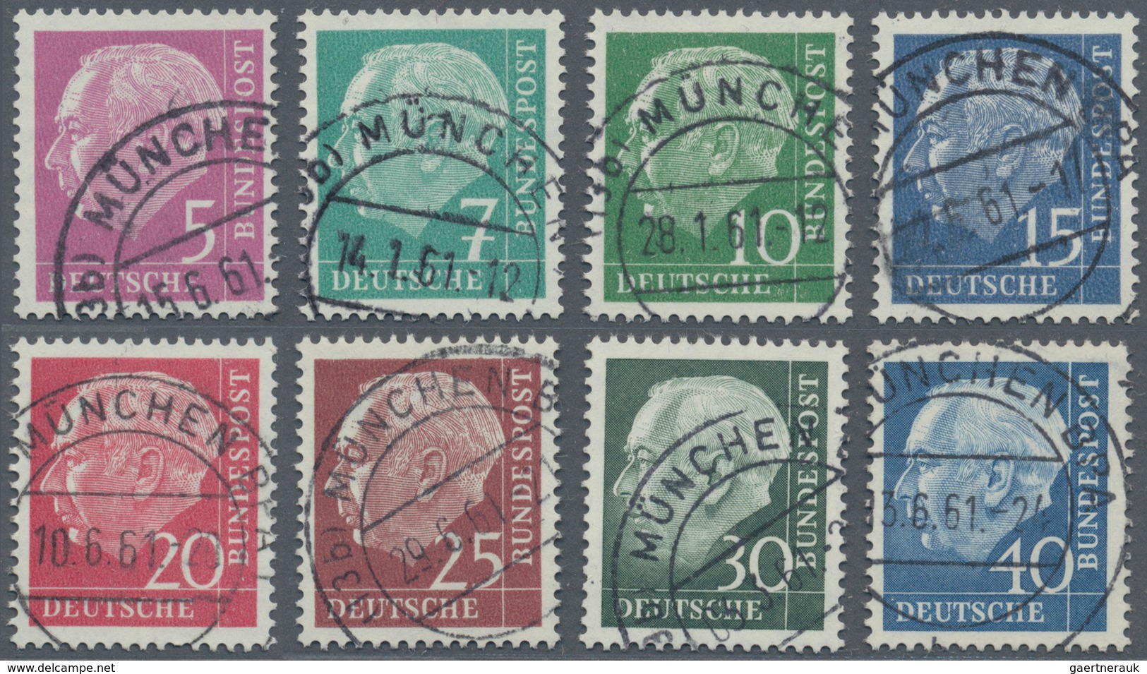 32748 Bundesrepublik Deutschland: 1954-1961, Heuss Spezial, Schöne Partie Mit Zusammendrucken In Beiden Er - Sonstige & Ohne Zuordnung