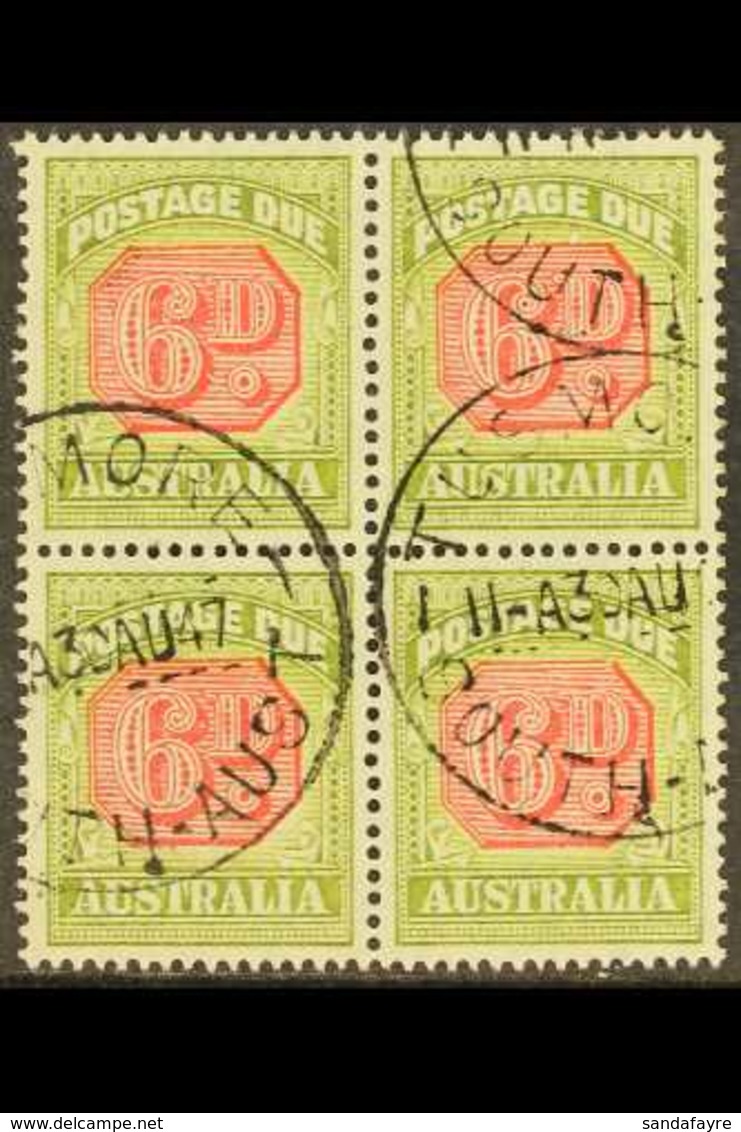 POSTAGE DUE  1938 6d Carmine And Green, SG D117, BLOCK OF FOUR Very Fine Used. For More Images, Please Visit Http://www. - Other & Unclassified