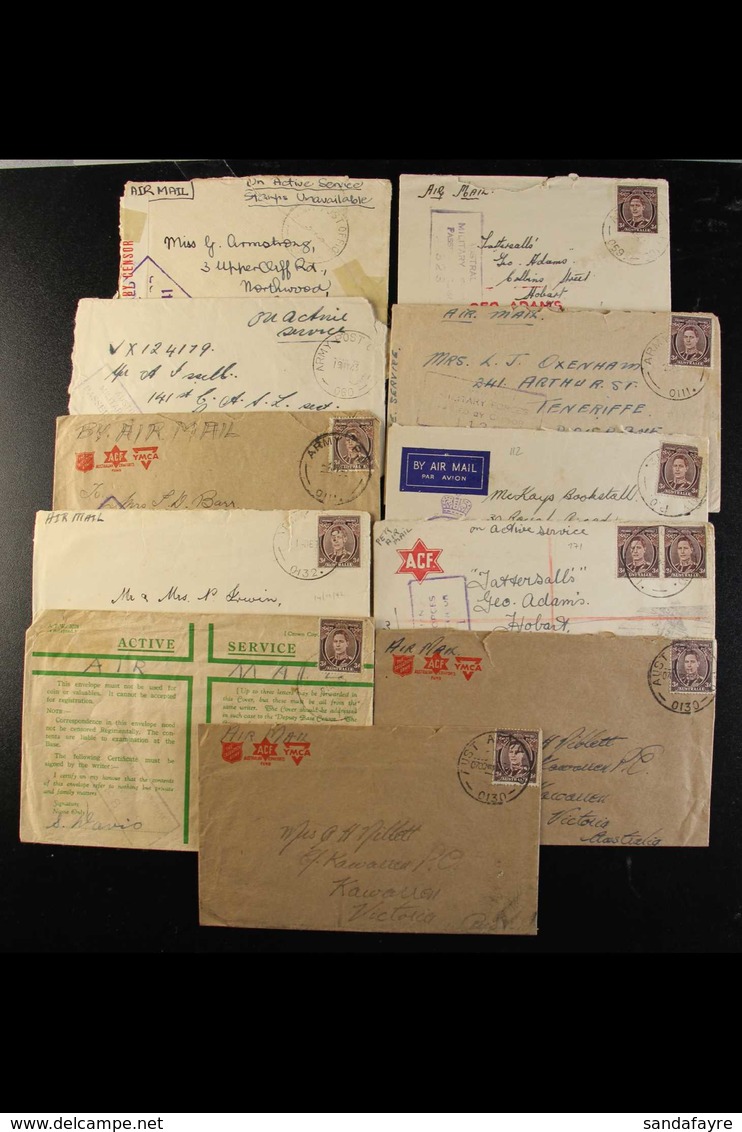 WW2 AUSTRALIAN FORCES - ZERO PREFIXES - ARMY POST OFFICES  A Fine Collection Of Covers Back To Australia, Bearing Austra - Papua New Guinea