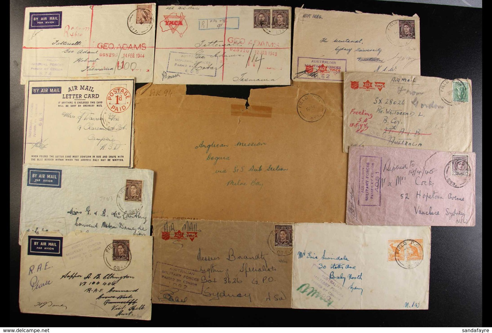 WW2 AUSTRALIAN FORCES - ZERO PREFIXES - FIELD P.O.  A Fine Collection Of Covers Back To Australia, Bearing Australian KG - Papua New Guinea