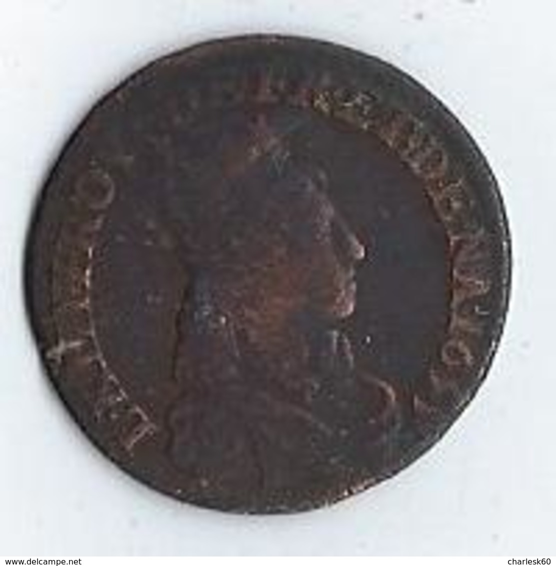 Monnaie Liard De France Louis XIV 1655 - 1610-1643 Ludwig XIII. Der Gerechte