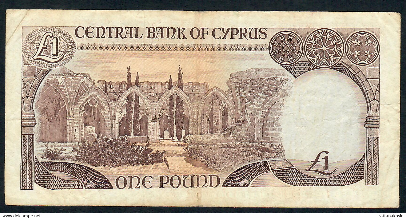 CYPRUS P53a 1 LIRA 1.11.1989  #AF  FIRST DATE,FIRST PREFIX  !     VF NO P.h. ! - Zypern