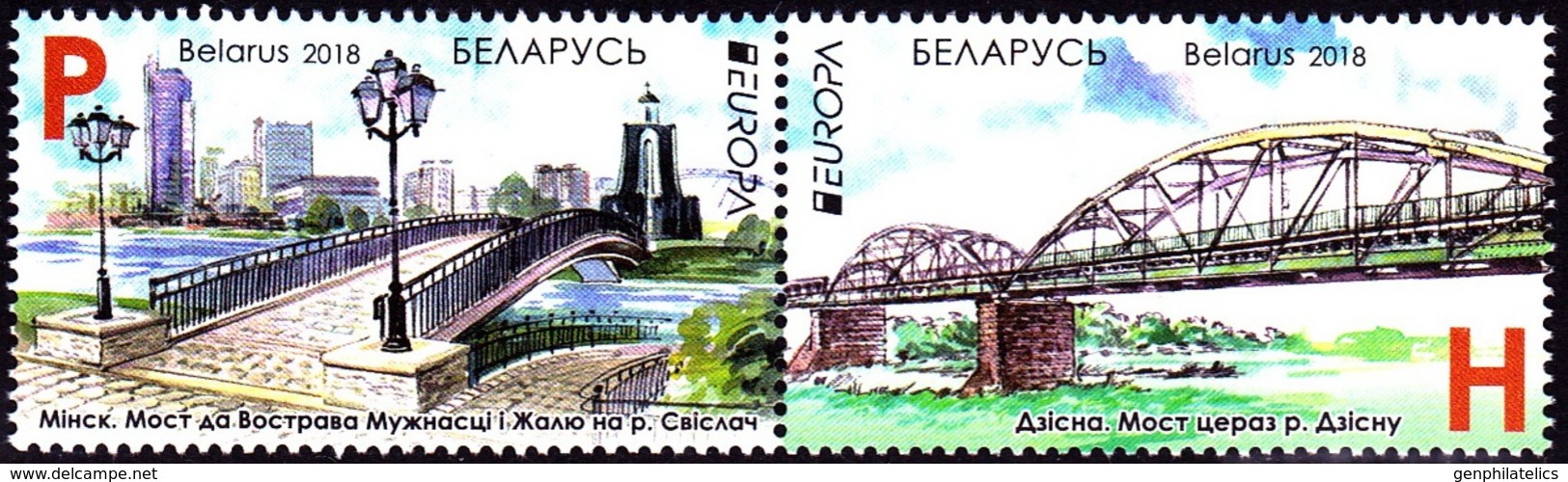 Europa CEPT 2018 BELARUS Bridges - Fine Set MNH - 2018