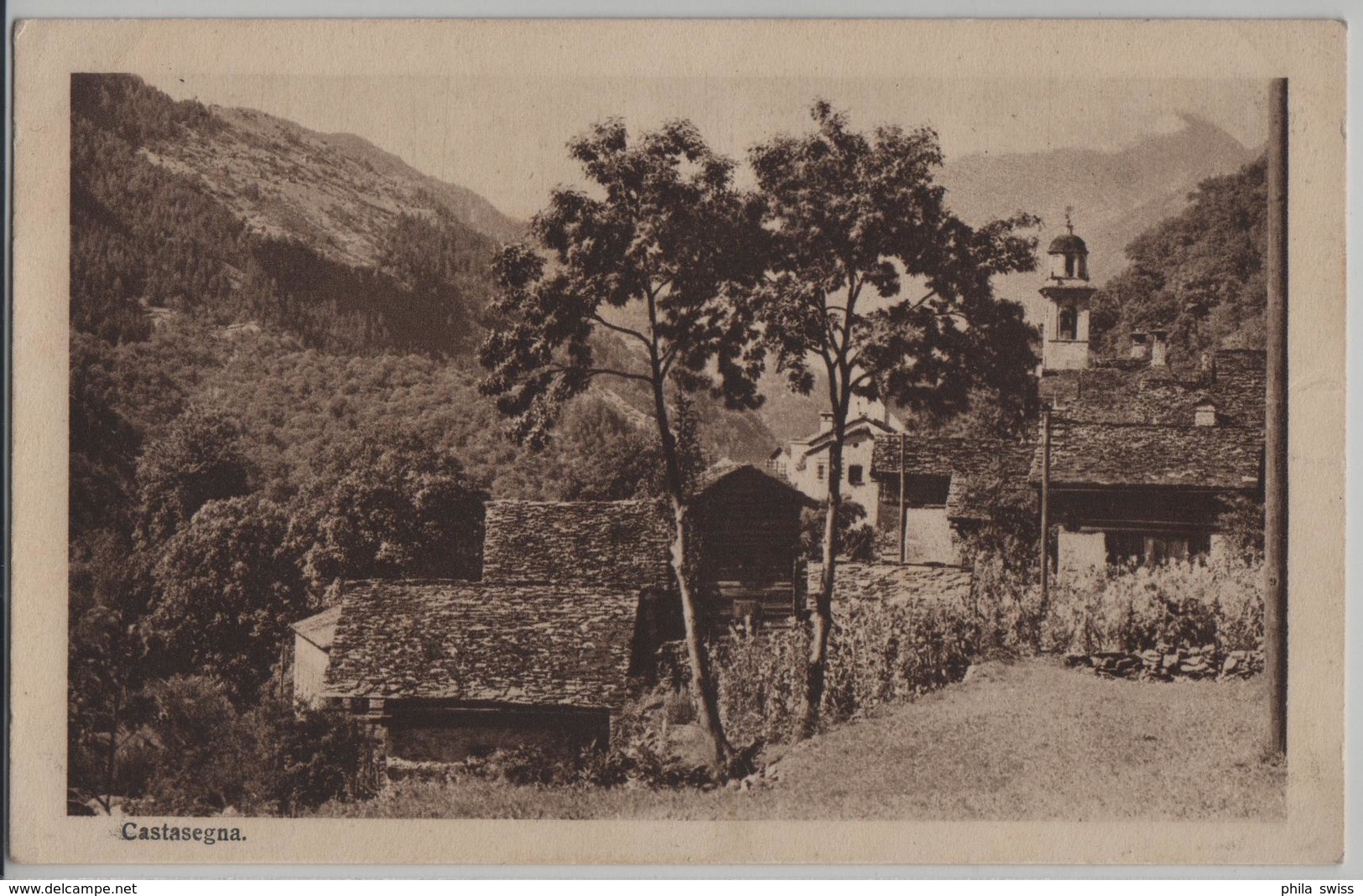 Castasegna, Bergell - Dorfpartie - Photo: Chr. Meisser - Castasegna