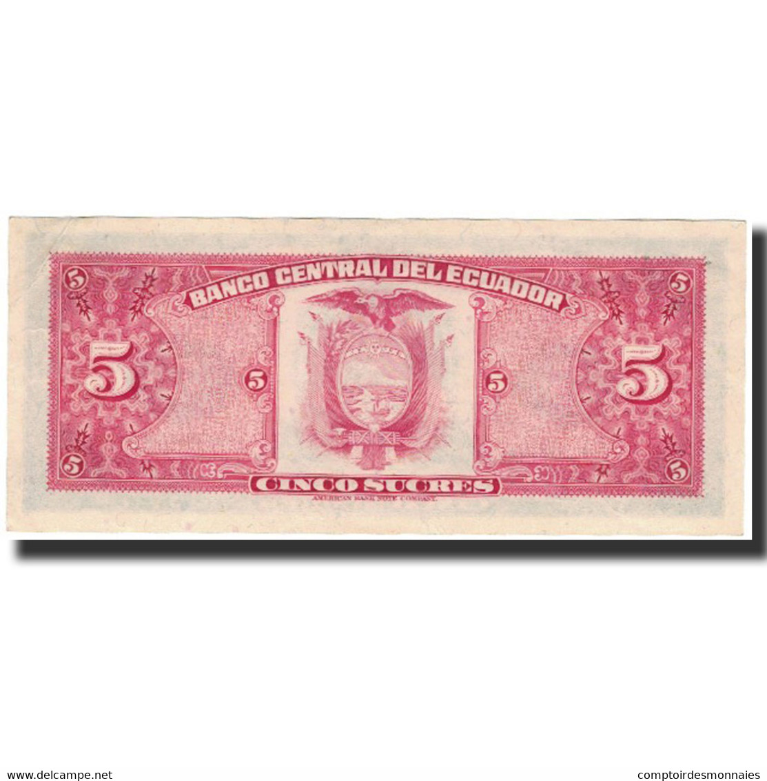 Billet, Équateur, 5 Sucres, 1977-04-29, KM:108a, SUP - Equateur