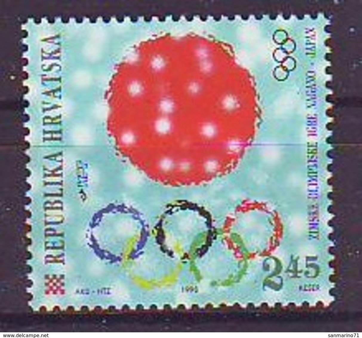 CROATIA 449,unused,olympic Sport - Hiver 1998: Nagano