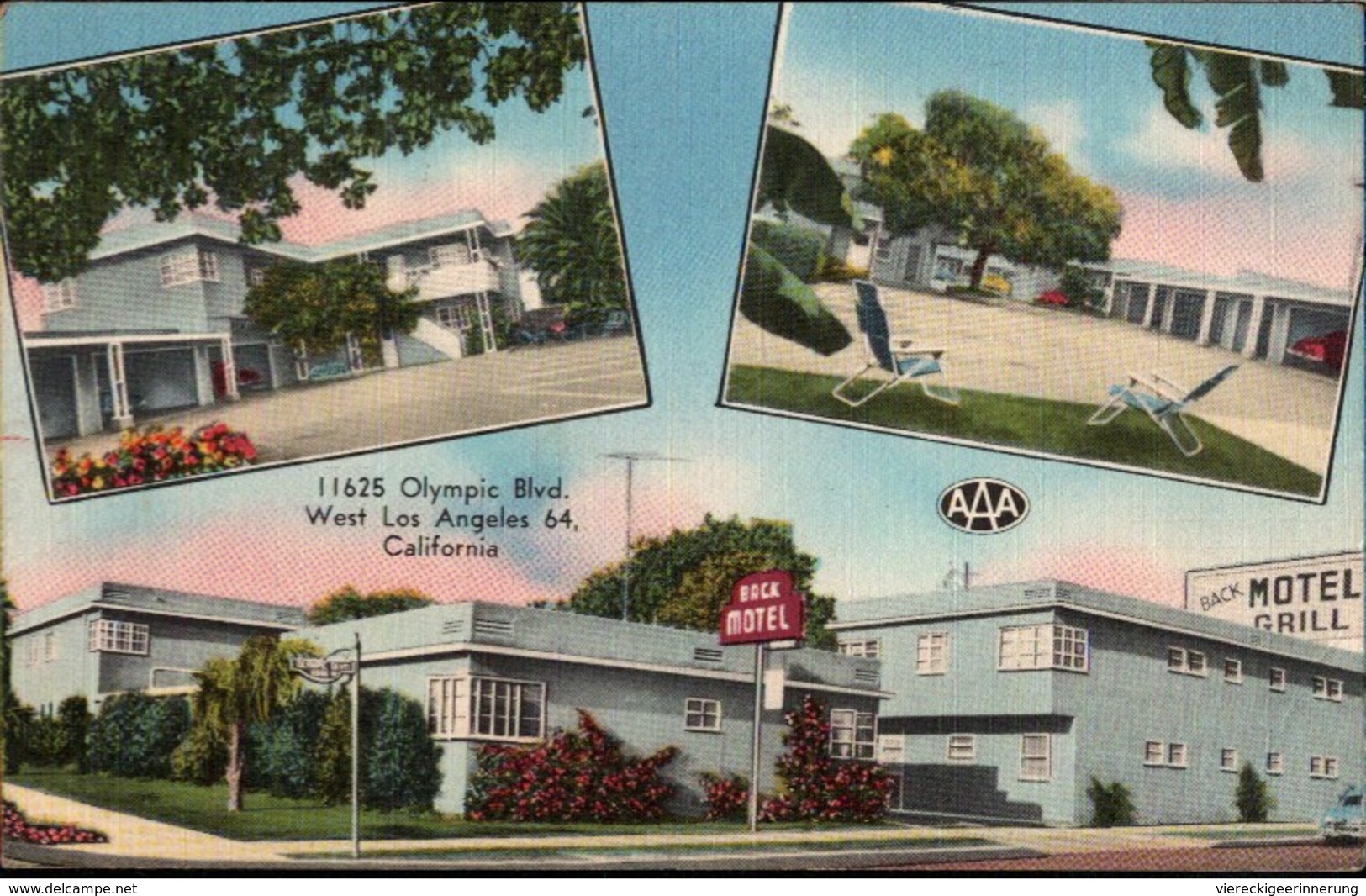 ! Vintage Postcard West Los Angeles, California, Motel, Olympic Blvd., USA - Los Angeles