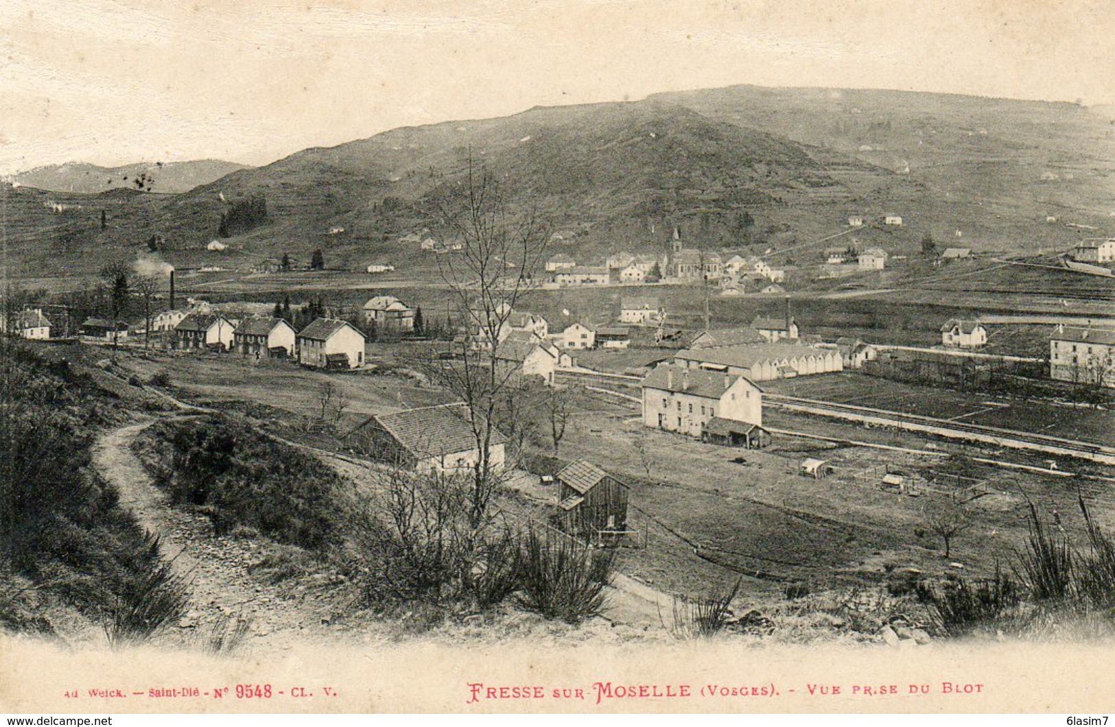 CPA - FRESSE-sur-MOSELLE (88) - Aspect Du Bourg, Vue Prise Du Blot, En 1913 - Fresse Sur Moselle