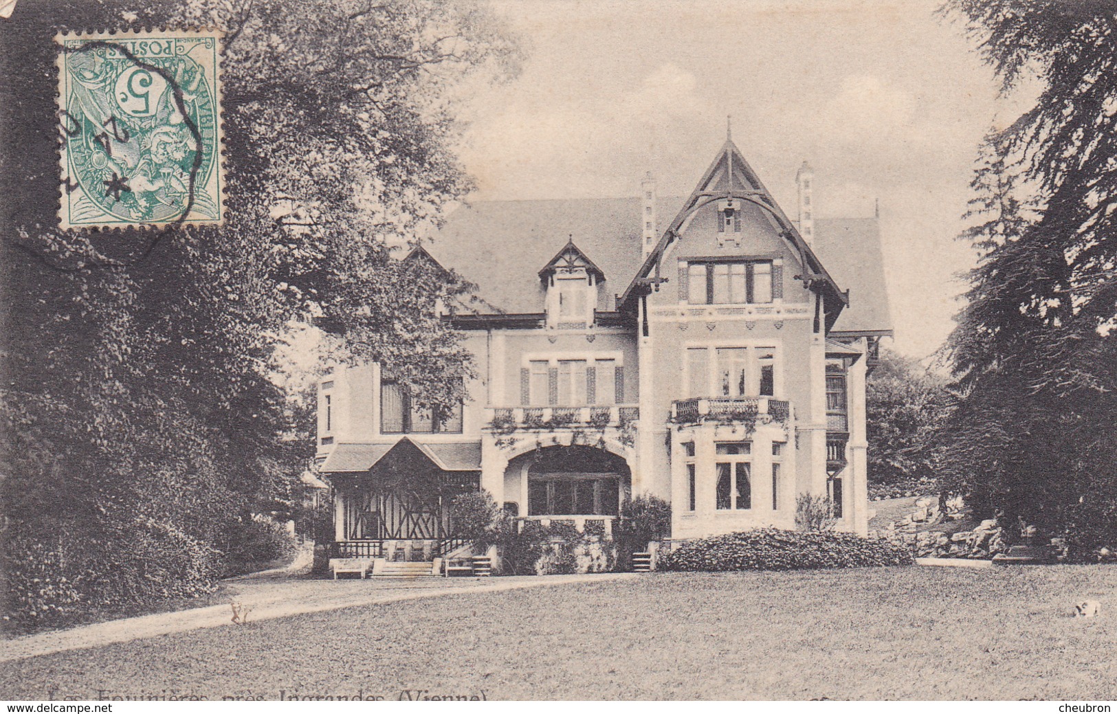 86. INGRANDES. CPA . LES FOUINIERES. ANNÉE 1908. - Ingrandes