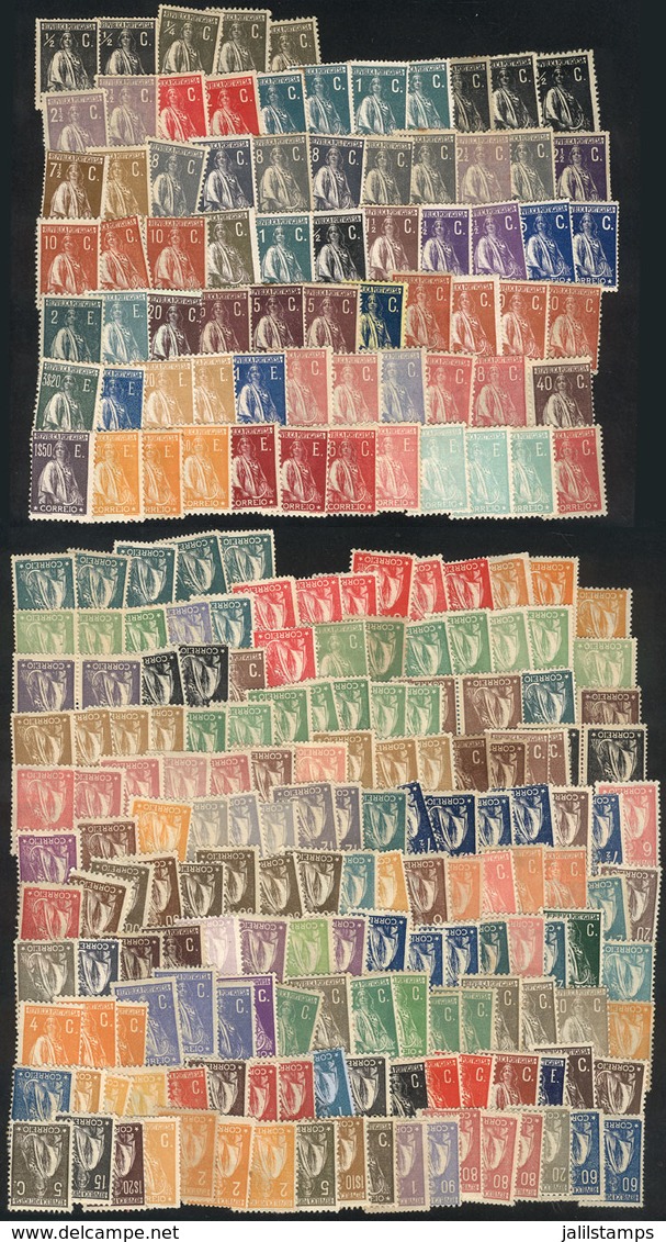 1765 PORTUGAL: ""Ceres"" Issues: Interesting Lot Of Large Number Of Stamps Of The Different Issues Of This Issue Of Defi - Autres & Non Classés