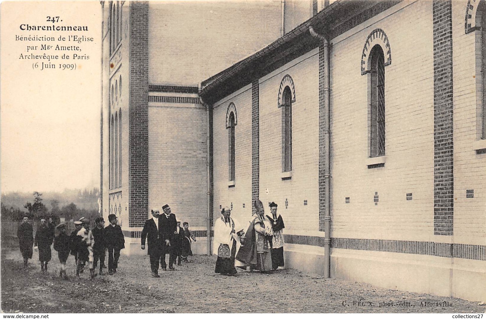 94-MAISON ALFORT- CHARENTONNEAU- BENEDICTION DE L'EGLISE PAR Mgr AMETTE ARCHEVÊQUE DE PARIS - Maisons Alfort