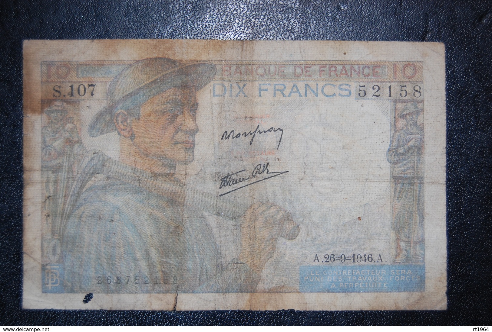 FRANCE - BANQUE DE FRANCE 10 FRANCS ANCIENS - 10 F 1941-1949 ''Mineur''