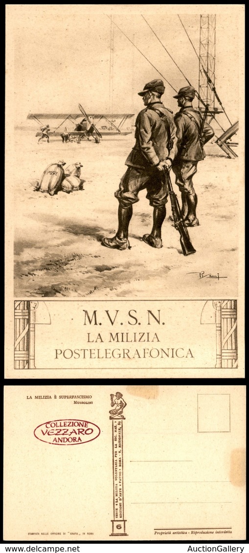 1764 CARTOLINE - MILITARI - MVSN - Serie Fauno - "La Milizia Postelegrafica" - Illustratore Pisani - N6 - Nuova (30) - Autres & Non Classés