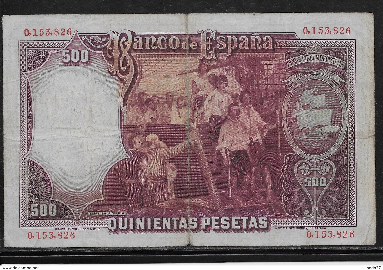 Espagne - 500 Pesetas - 1931 - Pick N°84 - TB - 500 Pesetas