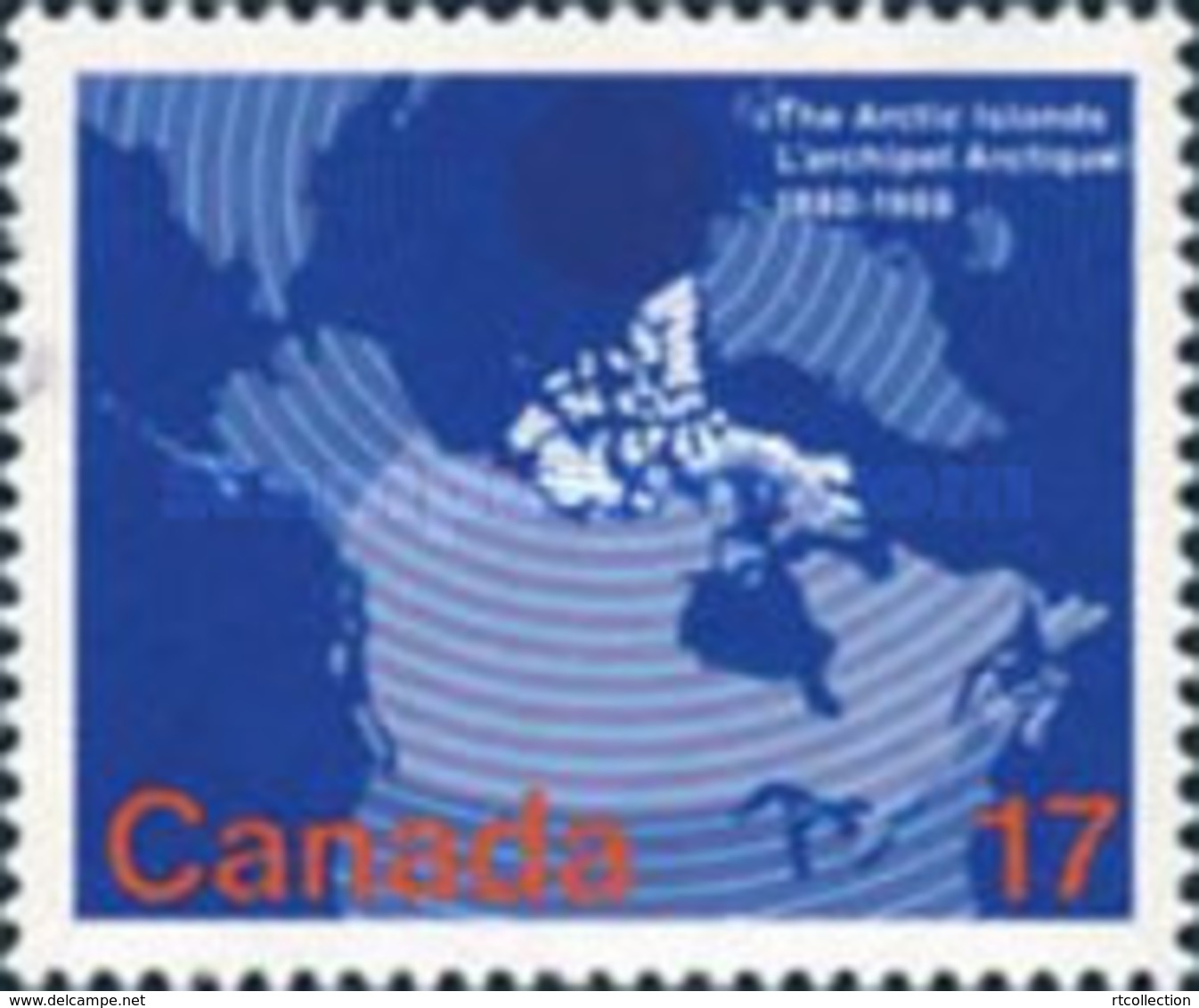 Canada 1980 - One 100th Anniv Arctic Islands Acquisition Celebrations Map Places North Pole Stamp MNH Sc#847 Mi#758 - Expéditions Arctiques