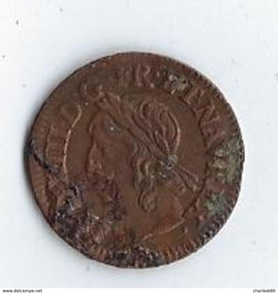 Monnaie France Double Tournois Louis XIII 1643 A - 1610-1643 Ludwig XIII. Der Gerechte