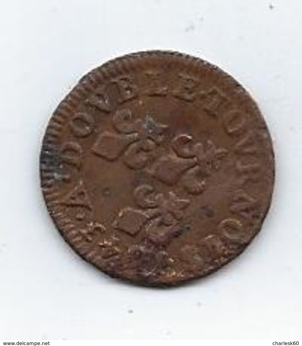 Monnaie France Double Tournois Louis XIII 1643 A - 1610-1643 Ludwig XIII. Der Gerechte