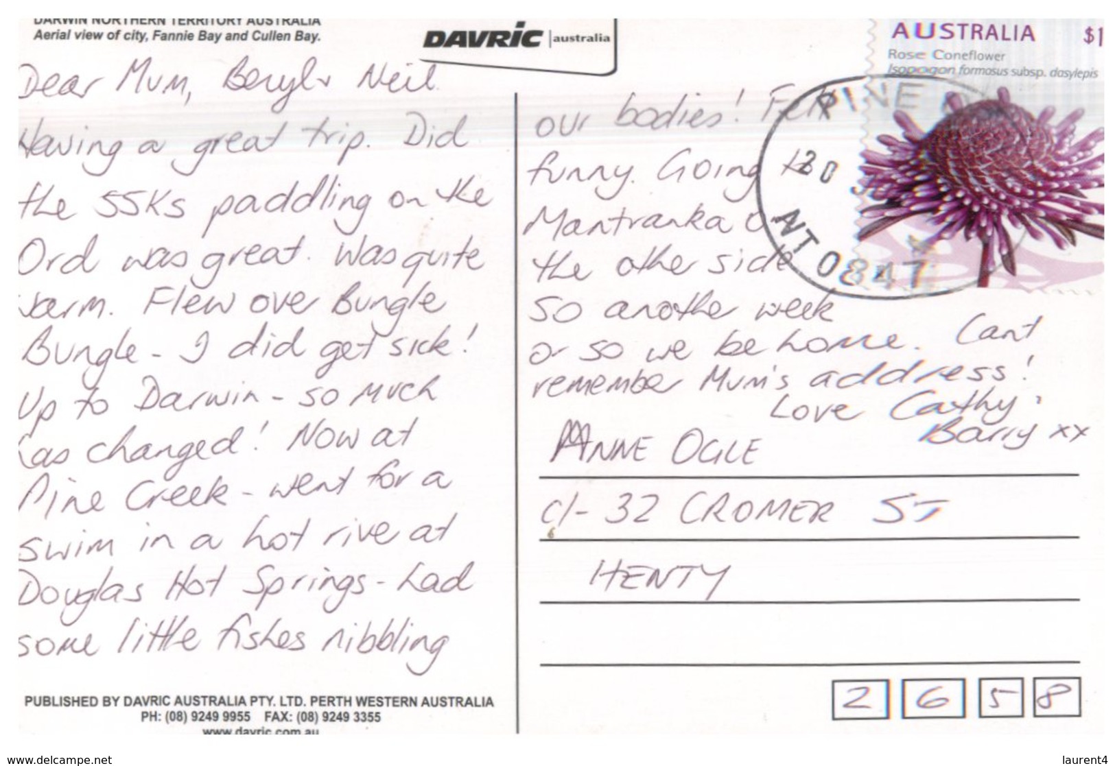 (80) Australia (with Stamp) - NT - Darwin - Darwin