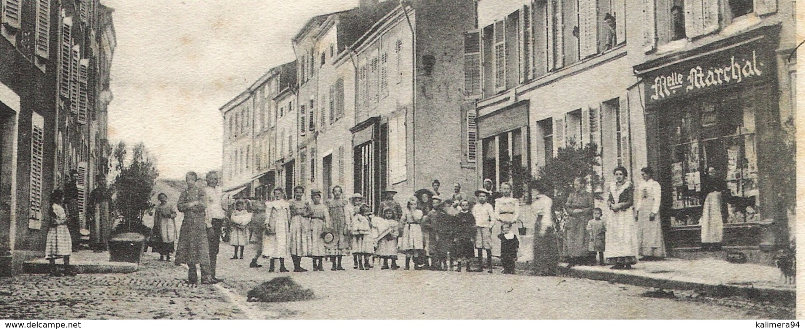 MOSELLE  /  CHÂTEAU-SALINS  ( Belle Animation Devant La Boutique De Mlle E. MARCHAL , Modes Et Parfumerie, éditeur ) - Chateau Salins