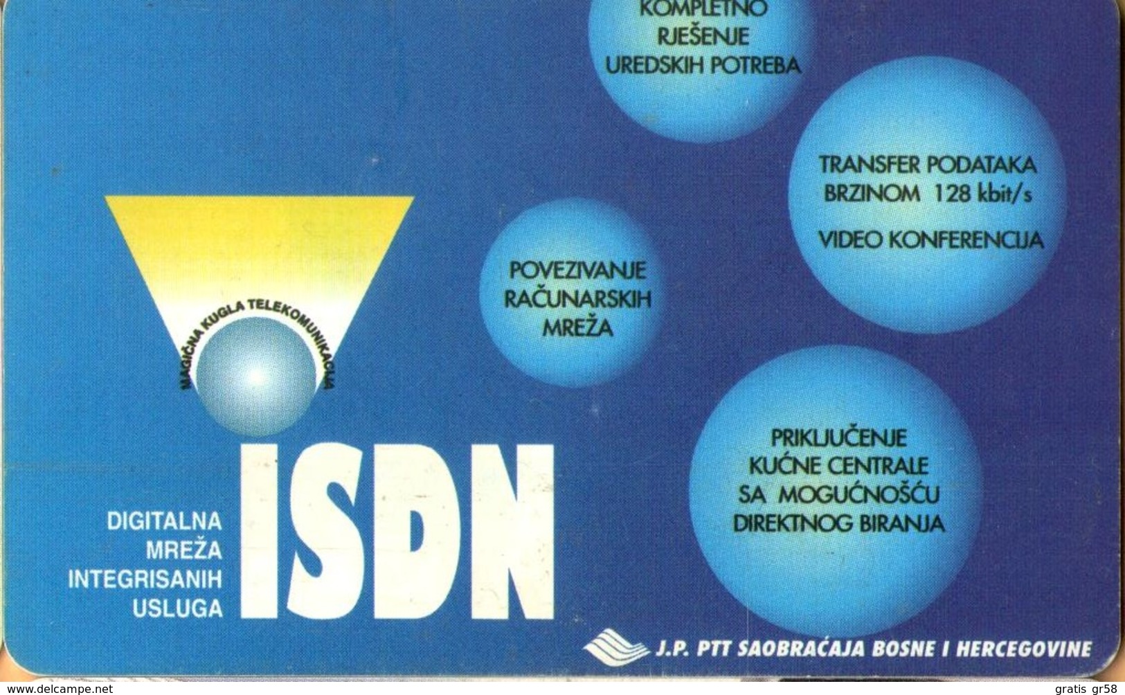 Bosnia - BA-PTT-0026, Computer / Isdn, 4/99, Used As Scan - Bosnië