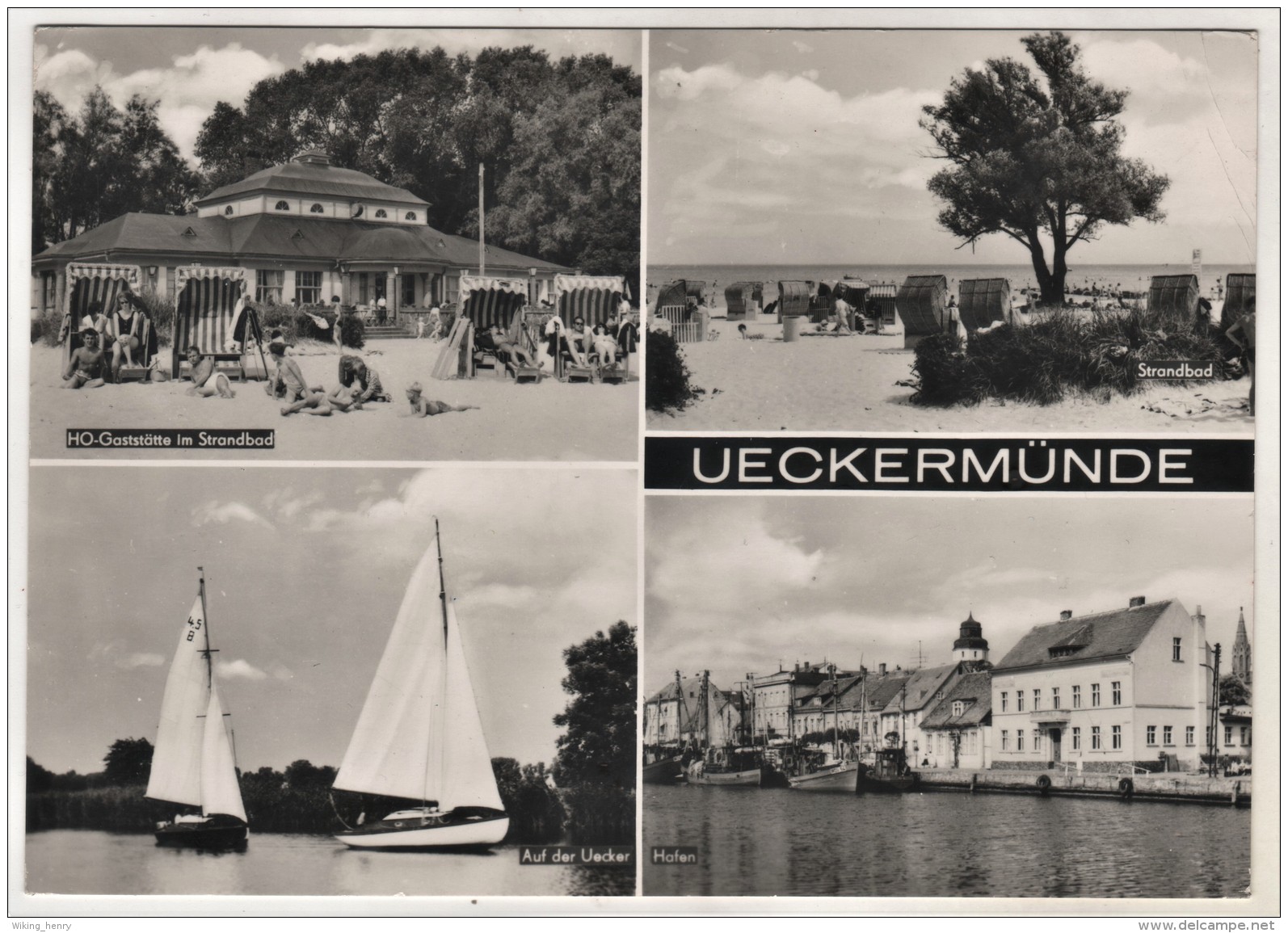 Ueckermünde - S/w Mehrbildkarte 4 - Ueckermuende