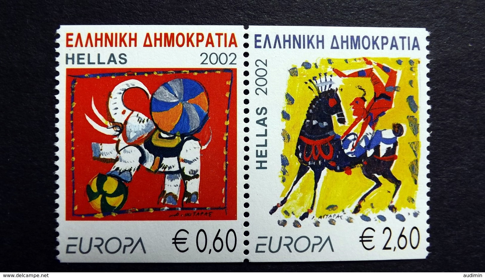 Griechenland 2110/1 C **/mnh, EUROPA/CEPT 2002, Zirkus - Nuovi