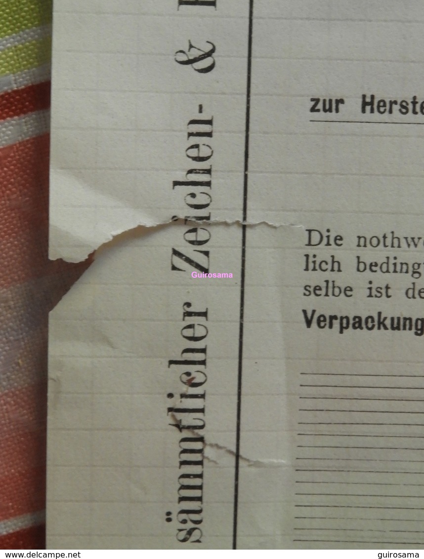 Papier Carl Schleicher Und Schüll, Düren Rheinland - Blausaures Eisen Papier N°40 - 1885 - Druck & Papierwaren