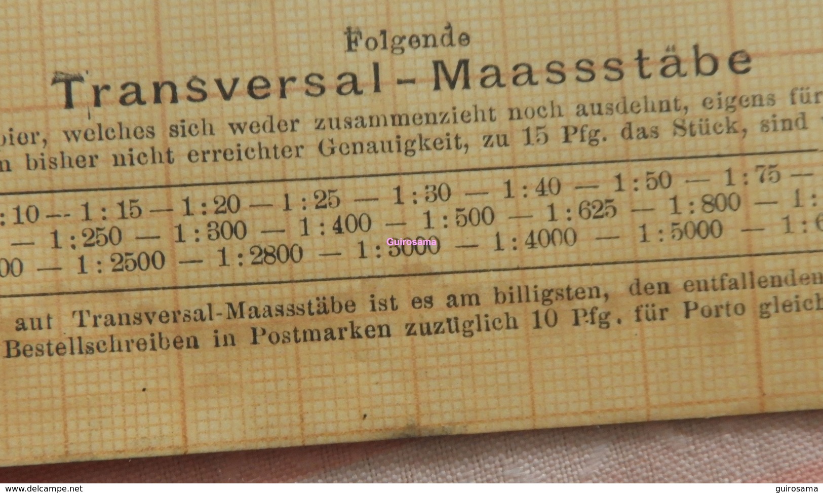 Papier Millémétré Carl Schleicher Und Schüll, Düren Rheinland - Skizzirpapier N°106 - 1889 - Imprenta & Papelería