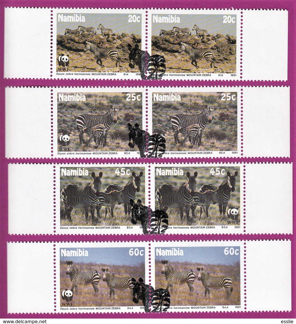 Namibia (previously SWA) - 1991 - Mountain Zebra - Complete Set CTO - Usados