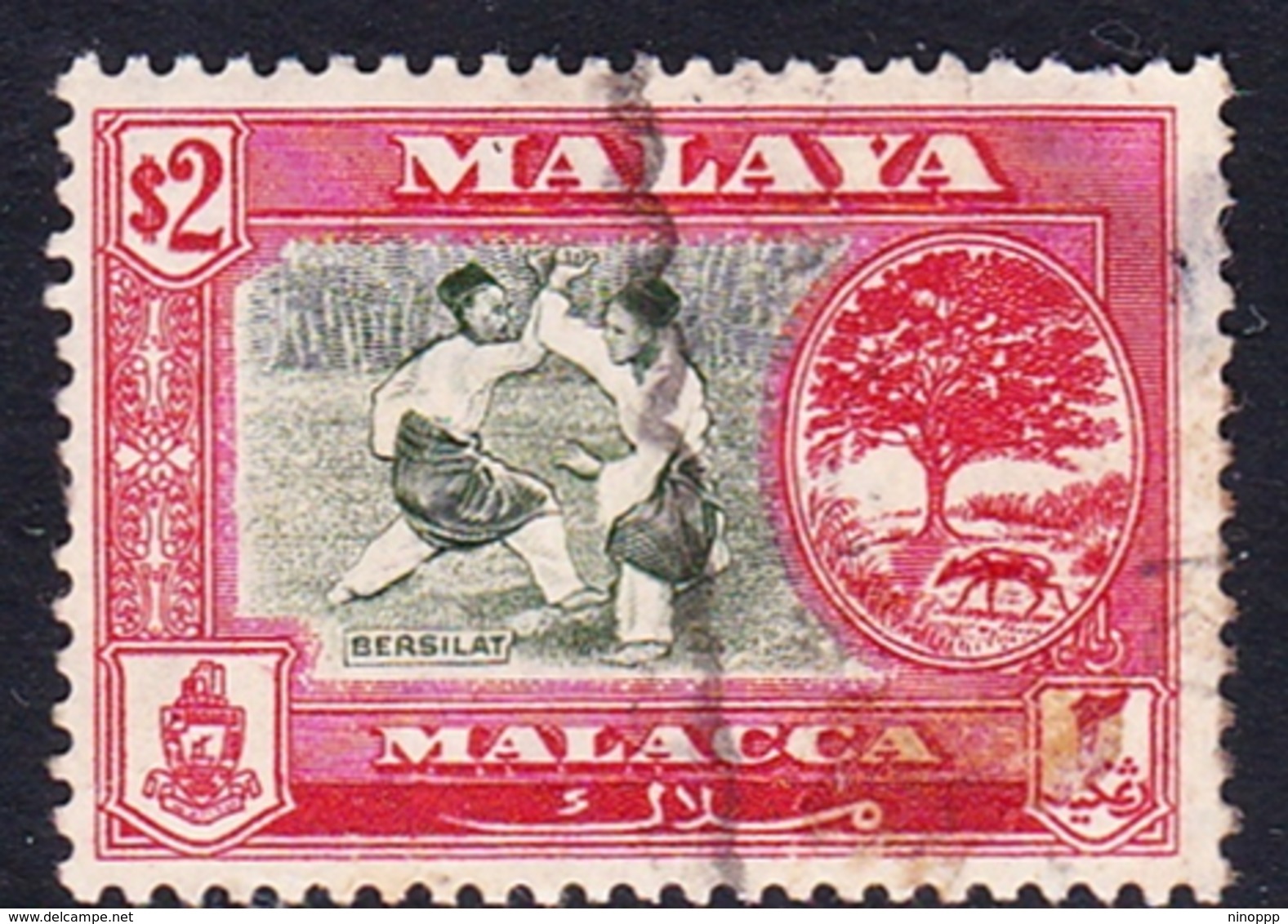 Malaysia-Penang SG 64 1960 Definitives, $ 2.00 Bronze-green And Scarlete, Used - Penang