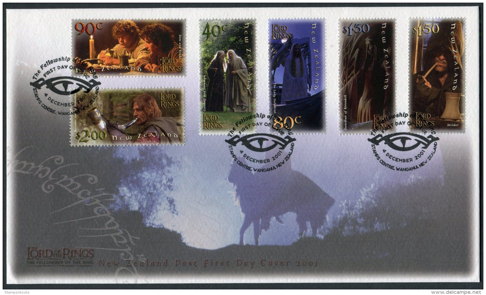 2001 New Zealand Lord Of The Rings First Day Cover. Fellowship Of The Ring FDC - FDC