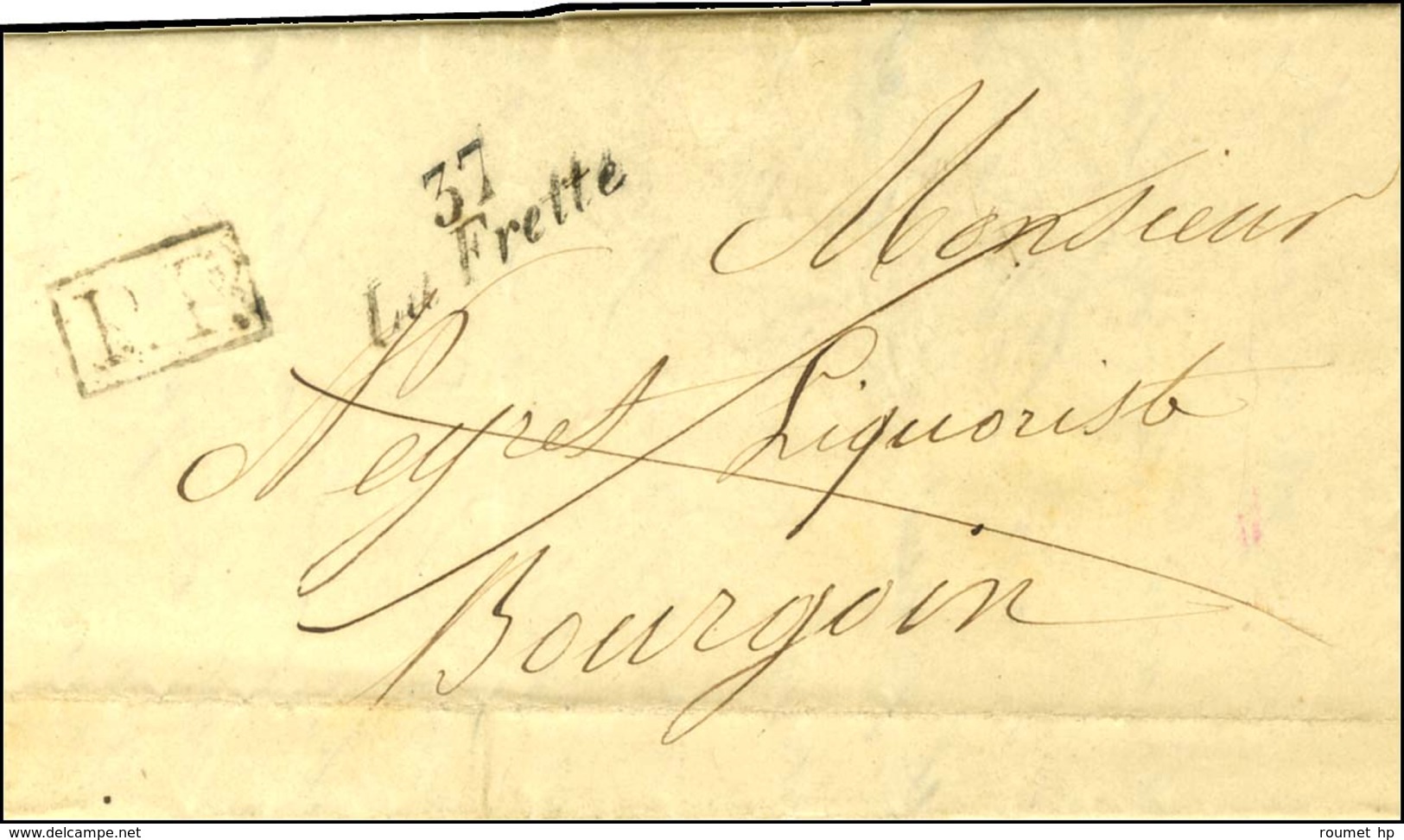 Cursive 37 / La Frette + P.P. 1847. - SUP. - 1801-1848: Précurseurs XIX