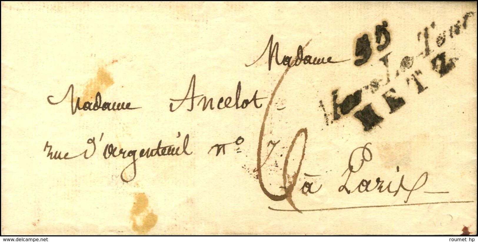 Cursive 55 / Mars-La-Tour / METZ Sur Lettre Pour Paris. 1826. - TB. - R. - 1801-1848: Precursors XIX